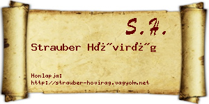 Strauber Hóvirág névjegykártya